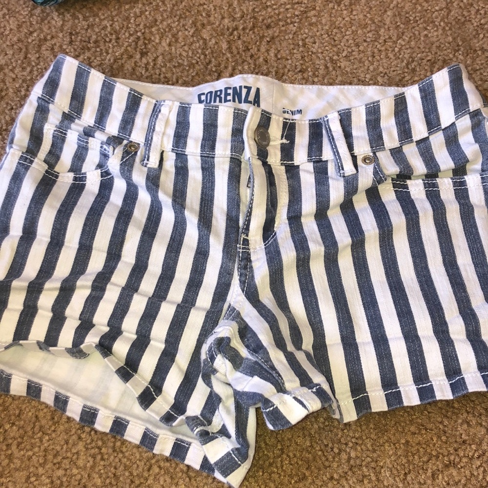Forenza striped jean shorts